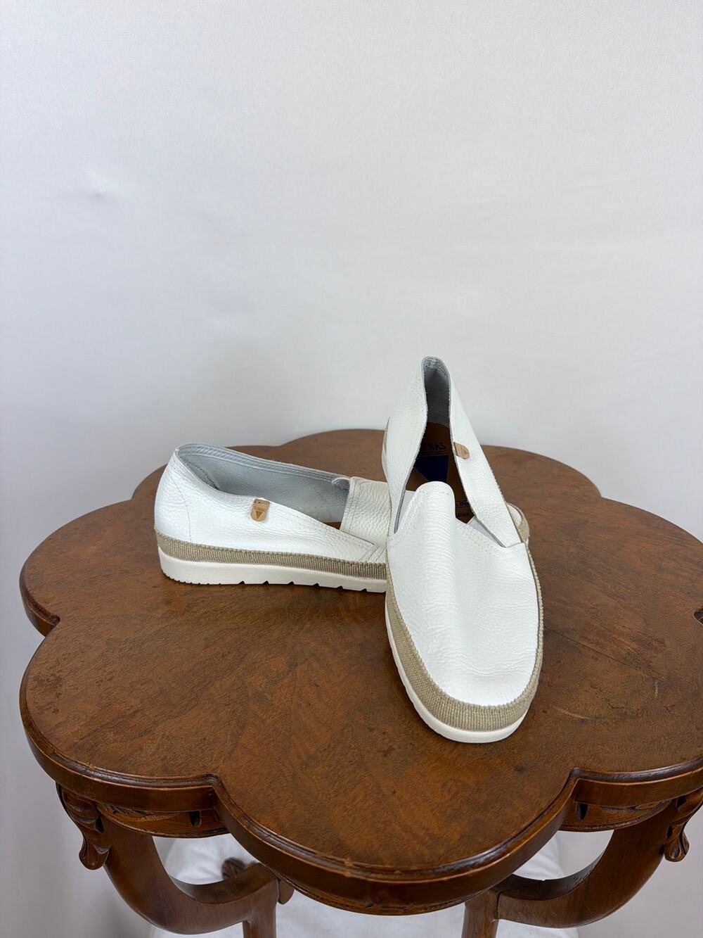 Verbenas White Leather Slip-On Loafer Shoes  Size EU 40